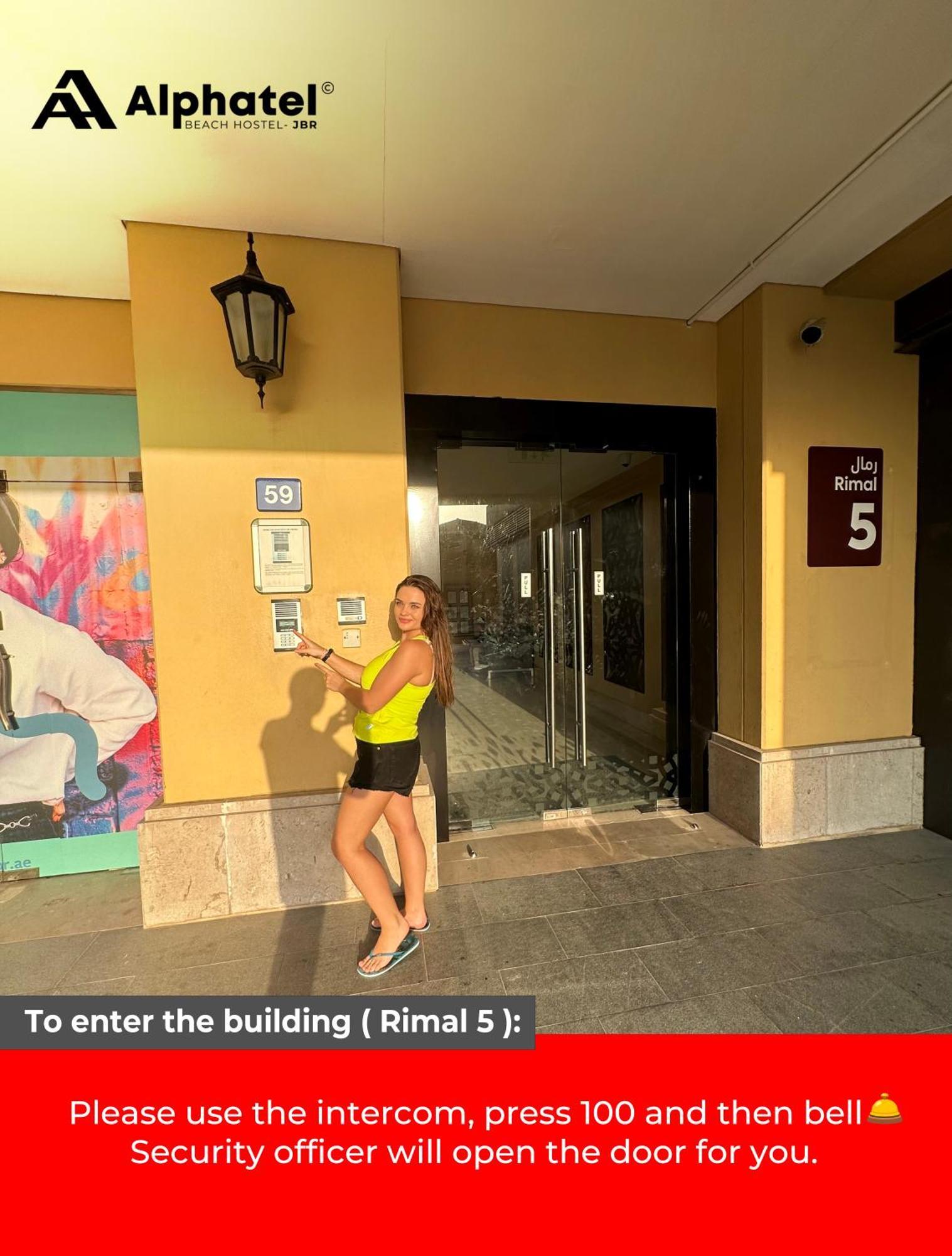 Alphatel Beach Hostel Jbr ドバイ エクステリア 写真
